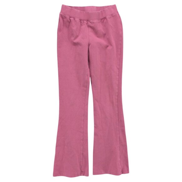 Hanna Andersson Flare Leg Leggings Girls Pink Pull On Stretch Pants Size 8 - Picture 1 of 8